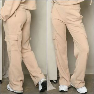 LAST Oatmeal Fleece Cargo Pants